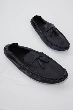کفش لوفر مشکی مردانه چرم خالص Tonny Black - کد 319136818