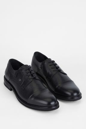 کفش کلاسیک مشکی مردانه چرم طبیعی پاشنه کوتاه ( 4 - 1 cm ) پاشنه ساده کد 769567339