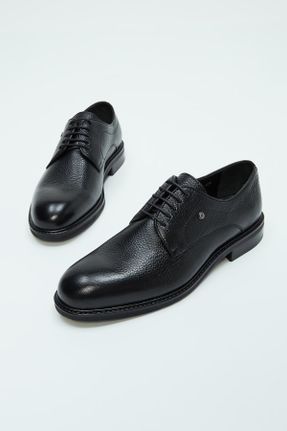 کفش کژوال مشکی مردانه چرم طبیعی پاشنه کوتاه ( 4 - 1 cm ) پاشنه ضخیم کد 754821368