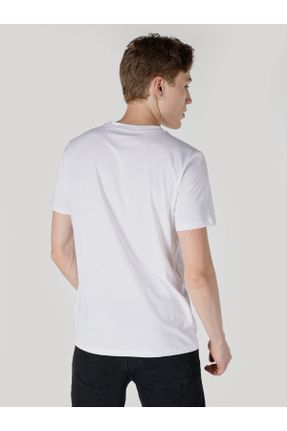 تی شرت سفید مردانه رگولار یقه گرد کد 743681529