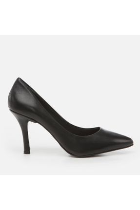 کفش پاشنه بلند کلاسیک مشکی زنانه چرم طبیعی پاشنه متوسط ( 5 - 9 cm ) پاشنه نازک کد 661470747