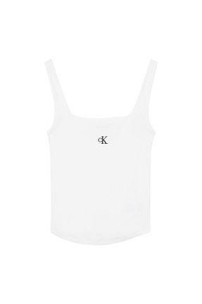 رکابی سفید زنانه یقه مربعی Calvin Klein - کد 772750904