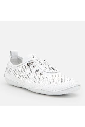 کفش آکسفورد سفید زنانه چرم طبیعی پاشنه کوتاه ( 4 - 1 cm ) کد 697149047