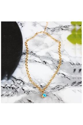 گردنبند جواهر زرد زنانه روکش طلا Bijustore - کد 751623069
