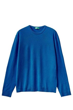 پلیور سرمه ای مردانه ساده United Colors of Benetton - کد 772833978