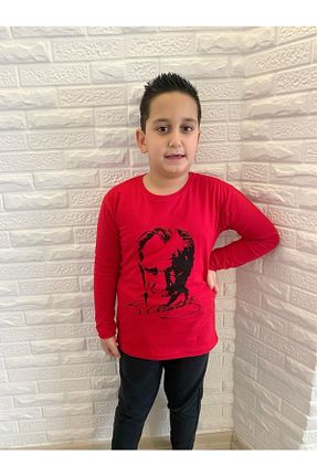 تیشرت قرمز بچه گانه Straight Genel Markalar - کد 665088634