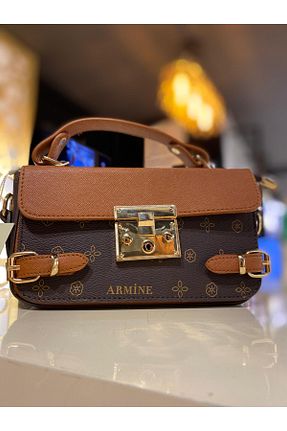 کیف دوشی قهوه ای زنانه چرم مصنوعی Armine - کد 772964014