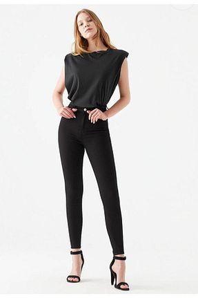 شلوار جین مشکی زنانه پاچه تنگ byhaziran butik - کد 773471635