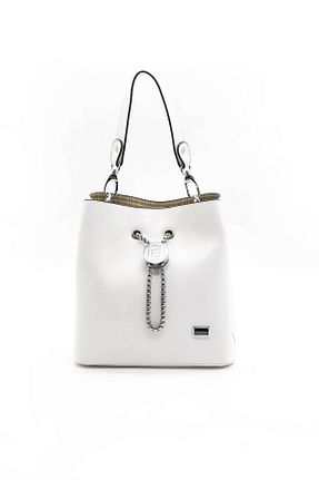 کیف پستچی سفید زنانه چرم مصنوعی Silver Polo - کد 119166538