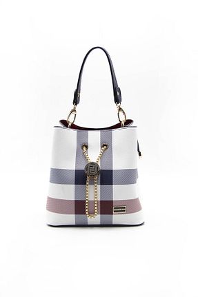 کیف پستچی سفید زنانه چرم مصنوعی Silver Polo - کد 77630608