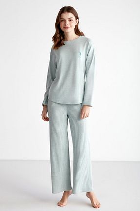 ست لباس راحتی سبز زنانه ساده U.S. Polo Assn. - کد 755586325