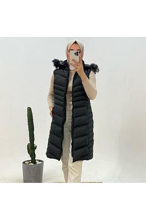 جلیقه حجاب مشکی زنانه اسلیم فیت KMKkombin - کد 773555328