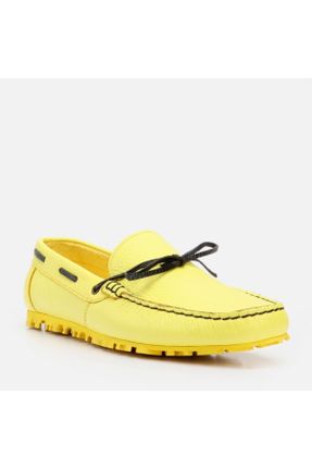 کفش لوفر زرد مردانه چرم طبیعی پاشنه کوتاه ( 4 - 1 cm ) کد 679268106