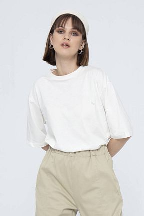 تیشرت نباتی زنانه Relaxed BE BLUE - کد 302806903