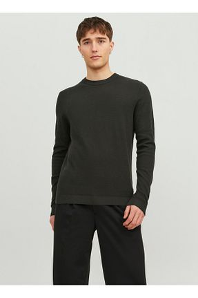 پلیور خاکی مردانه ساده Jack & Jones - کد 773475815
