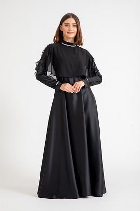 لباس مجلسی حجاب مشکی زنانه رگولار Esswaap - کد 313507622
