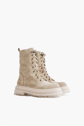 بوت / نیم بوت بژ زنانه جیر Shoes & More - کد 375471703