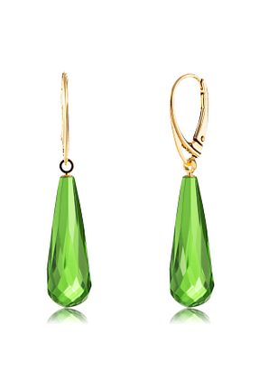 گوشواره نقره سبز زنانه 925 عیار Amber by Mazukna - کد 773638815