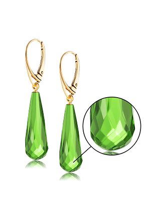 گوشواره نقره سبز زنانه 925 عیار Amber by Mazukna - کد 773638815
