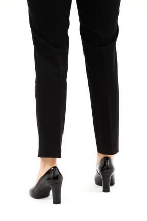 کفش پاشنه بلند کلاسیک مشکی زنانه چرم طبیعی پاشنه ضخیم پاشنه متوسط ( 5 - 9 cm ) کد 411851334