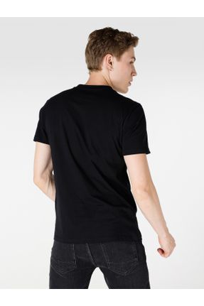 تی شرت مشکی مردانه رگولار یقه گرد کد 750740370