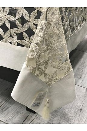 رومیزی بژ کتان Santara - کد 772788668
