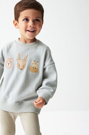 ست بالاتنه و پائین تنه آبی بچه گانه بافتنی Next Baby - کد 773149227