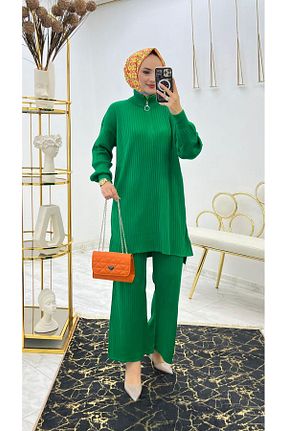 ست بالاتنه و پائین تنه سبز زنانه تریکو FIRSTESLEM - کد 773167246