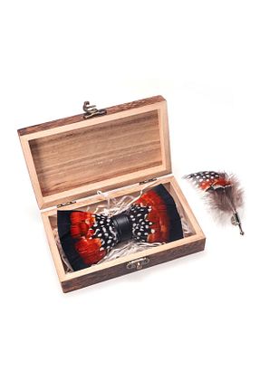 پاپیون نارنجی مردانه Omark Cotton - کد 773008851