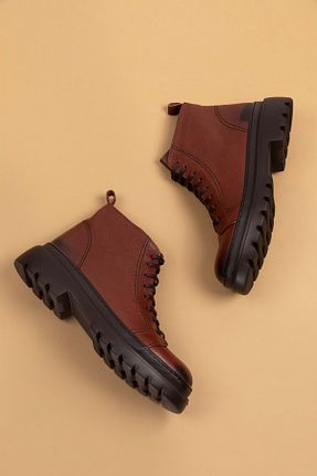 بوت / نیم بوت قهوه ای مردانه چرم خالص Gondol - کد 769623536