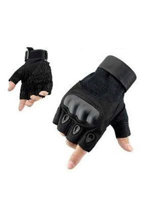 دستکش مشکی زنانه چرم مصنوعی DESKOM - کد 773324289