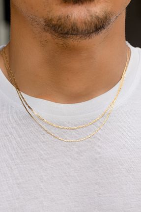گردنبند طلا زرد مردانه 14 عیار Cenova Jewelry - کد 773321391
