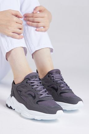 کفش اسنیکر طوسی مردانه بند دار Tonny Black - کد 46403338