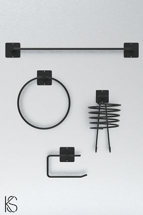 نظم دهنده حمام مشکی فلزی KILINÇ STORE - کد 773799260