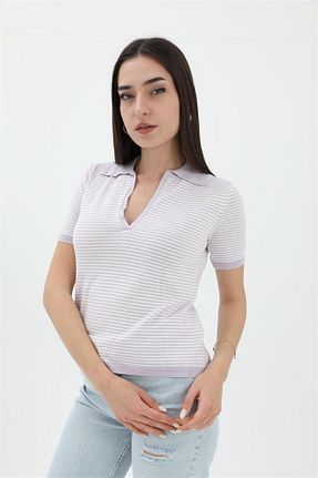 لباس بنفش زنانه تریکو Genel Markalar - کد 773696011