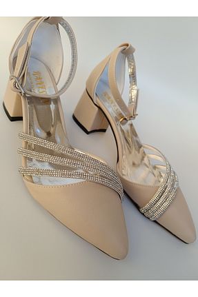 کفش مجلسی بژ زنانه چرم مصنوعی Renasay shose - کد 773949468
