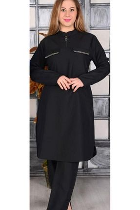 ست بالاتنه و پائین تنه حجاب مشکی زنانه گشاد GGMM - کد 773954362