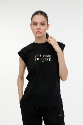 تی شرت مشکی زنانه رگولار کد 773760824