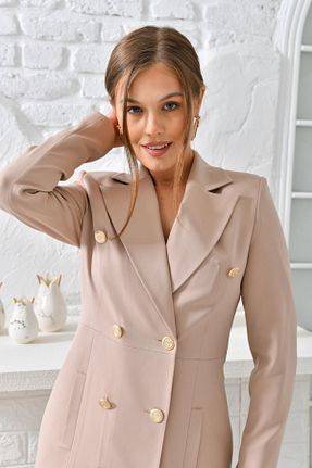 کت بژ زنانه رگولار nodilife - کد 769839001