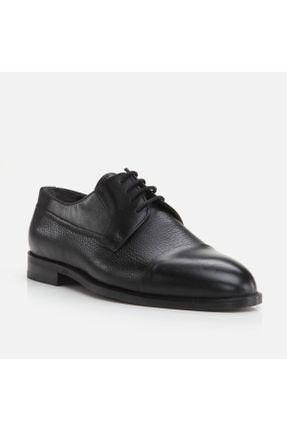 کفش کلاسیک مشکی مردانه چرم طبیعی پاشنه کوتاه ( 4 - 1 cm ) پاشنه ساده کد 773992900