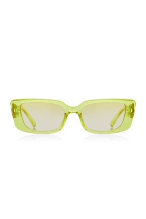 عینک آفتابی زرد زنانه 51 UV400 مات هندسی کد 360814819