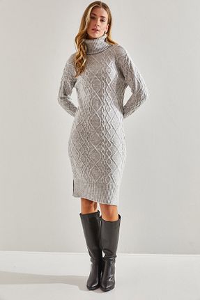 لباس طوسی زنانه بافتنی Bianco Lucci - کد 774057341