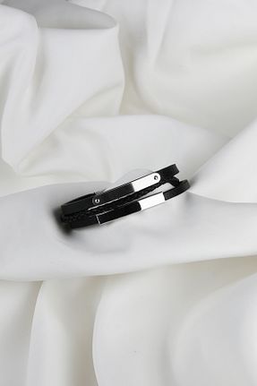 دستبند استیل (فولاد) مشکی مردانه Cuerro - کد 774313372