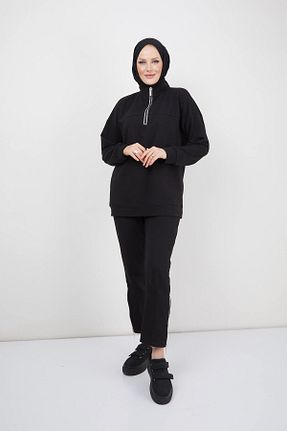 ست گرمکن حجاب مشکی زنانه رگولار THE RAREBELL - کد 774575697