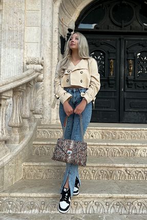 شلوار جین آبی زنانه پاچه اسپانیولی ByCukurovaFrango - کد 774604490