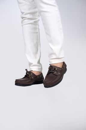 کفش کلاسیک قهوه ای زنانه چرم طبیعی پاشنه کوتاه ( 4 - 1 cm ) پاشنه ضخیم کد 728226840