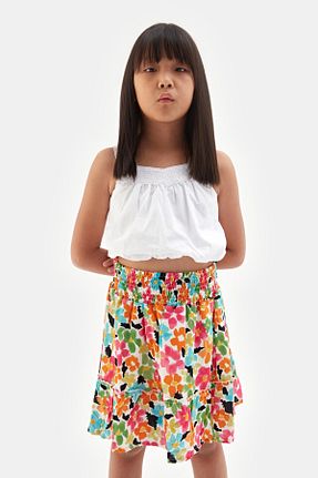 دامن صورتی بچه گانه پارچه Tyess - کد 674209087