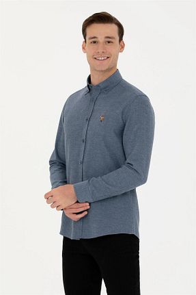 پیراهن سرمه ای مردانه اسلیم فیت U.S. Polo Assn. - کد 773785171