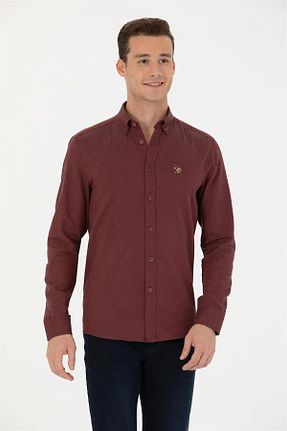 پیراهن قهوه ای مردانه اسلیم فیت U.S. Polo Assn. - کد 773780737