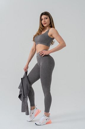 ساق شلواری قهوه ای زنانه بافت GYMXPRO - کد 774242507